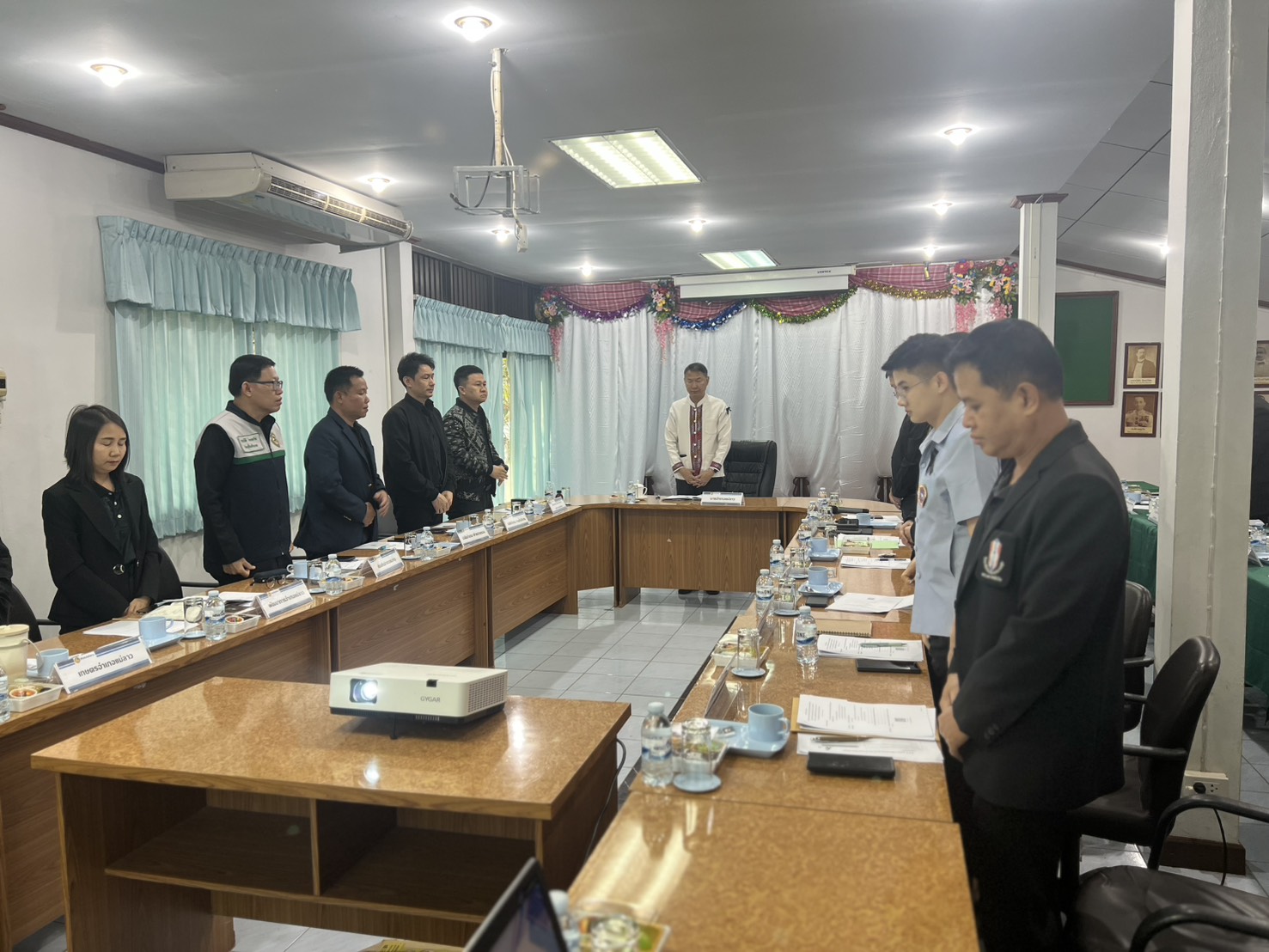 พช.แม่ลาว>>>ร่วมประชุมหัวหน้าส่วนราชการ หัวหน้าหน่วยงานรัฐวิสาหกิจ ผู้บริหารองค์กรปกครองส่วนท้องถิ่น กบอ.แม่ลาว ครั้งที่ 3/2569