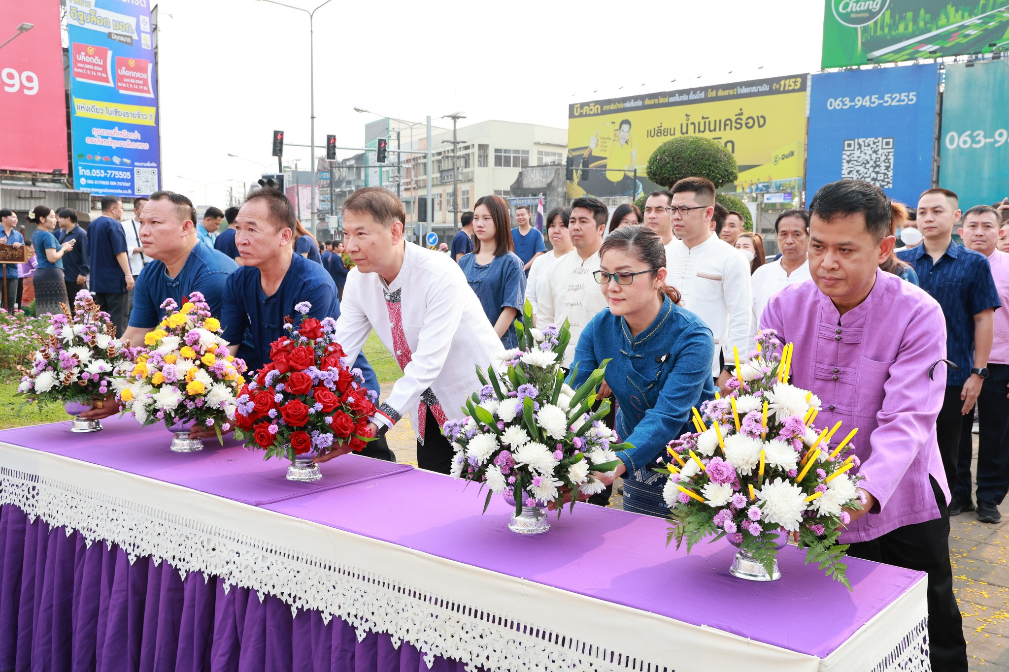 พช.แม่ลาว>>>ร่วมพิธีสรงน้ำอนุสาวรีย์พญามังรายมหาราช เนื่องในเทศกาลสงกรานต์ปี๋ใหม่เมือง ประจำปี 2569